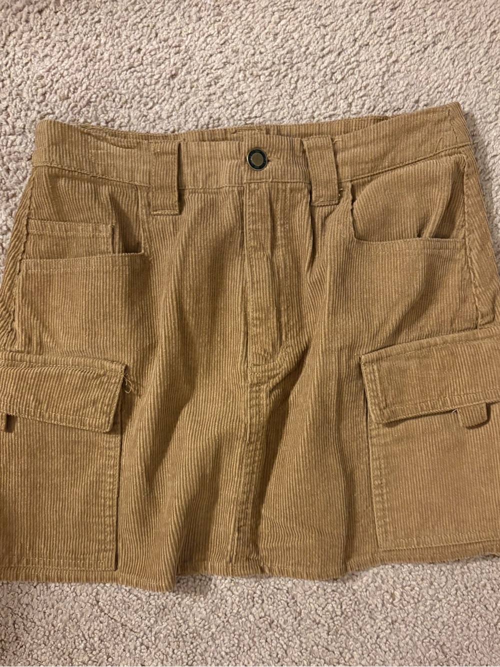 Angel Kiss Corduroy Mini Skirt in Camel Brown